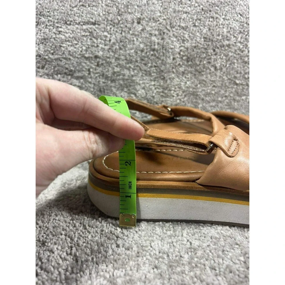 Bernardo Platform Sandals Tan‎ Leather Slingback Women Size 10M